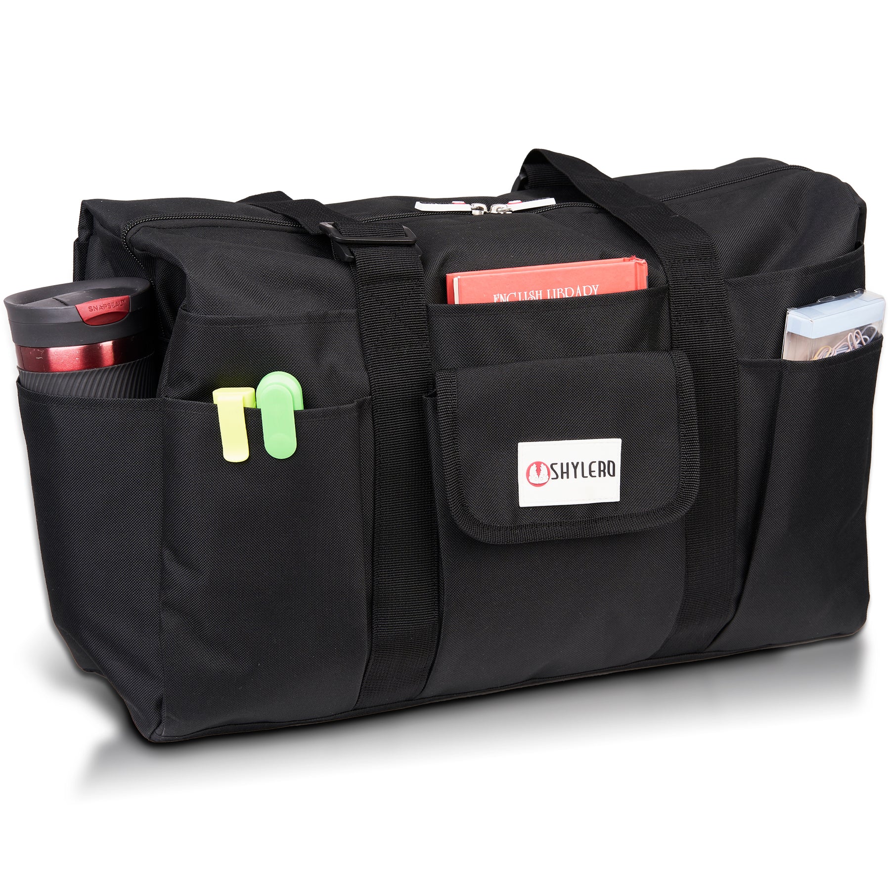 Nurse Bag and Utility Tote | Waterproof | Top YKK® Zip | L18" x H14" x W7" (46x18x36cm) | Solid Black