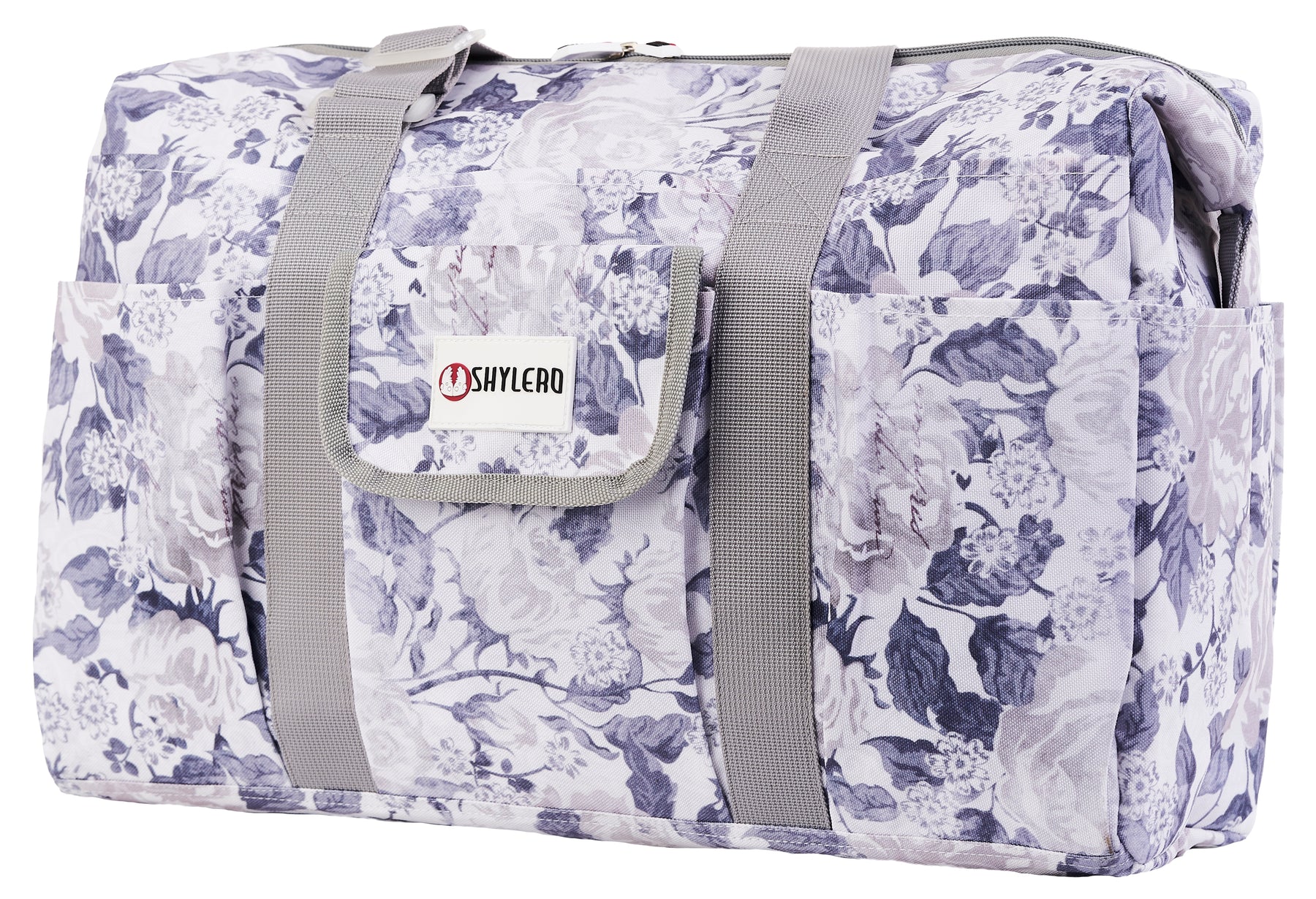 Nurse Bag and Utility Tote | Waterproof | Top YKK® Zip | L18" x H14" x W7" (46x18x36cm) | Marble Flowers