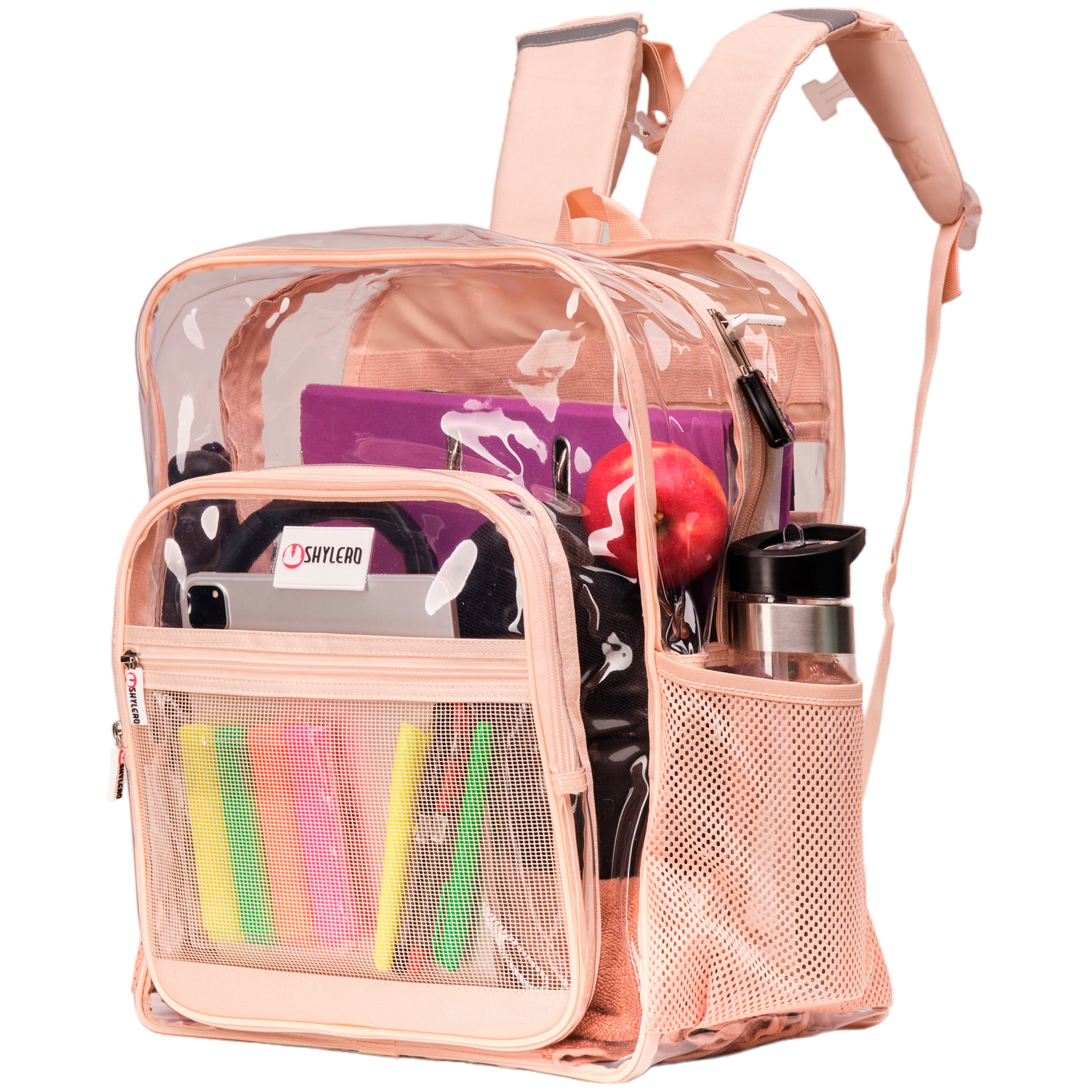 Clear Backpack For Work and School Backpack XL | TSA Lock | H18" x W14" x D8" (45cm x 35cm x 20cm) | 32 L | Beige Rhino
