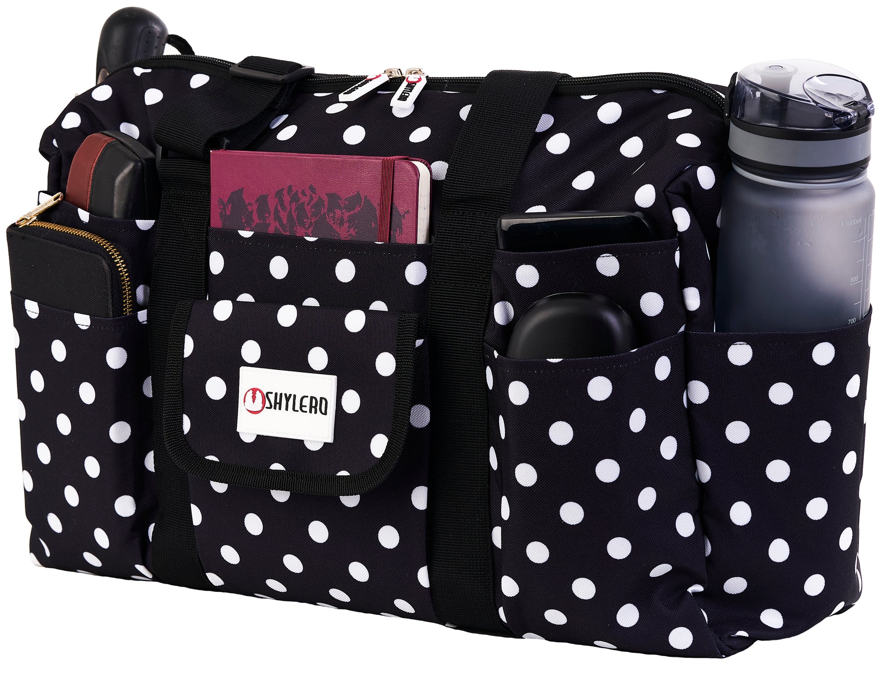 Nurse Bag and Utility Tote | Waterproof | Top YKK® Zip | L18" x H14" x W7" (46x18x36cm) | White Peas