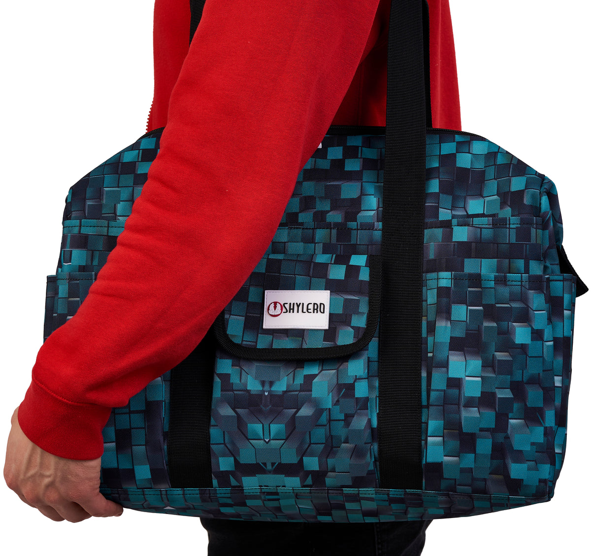 Nurse Bag and Utility Tote | Waterproof | Top YKK® Zip | L18" x H14" x W7" (46x18x36cm) | 3d Blocks