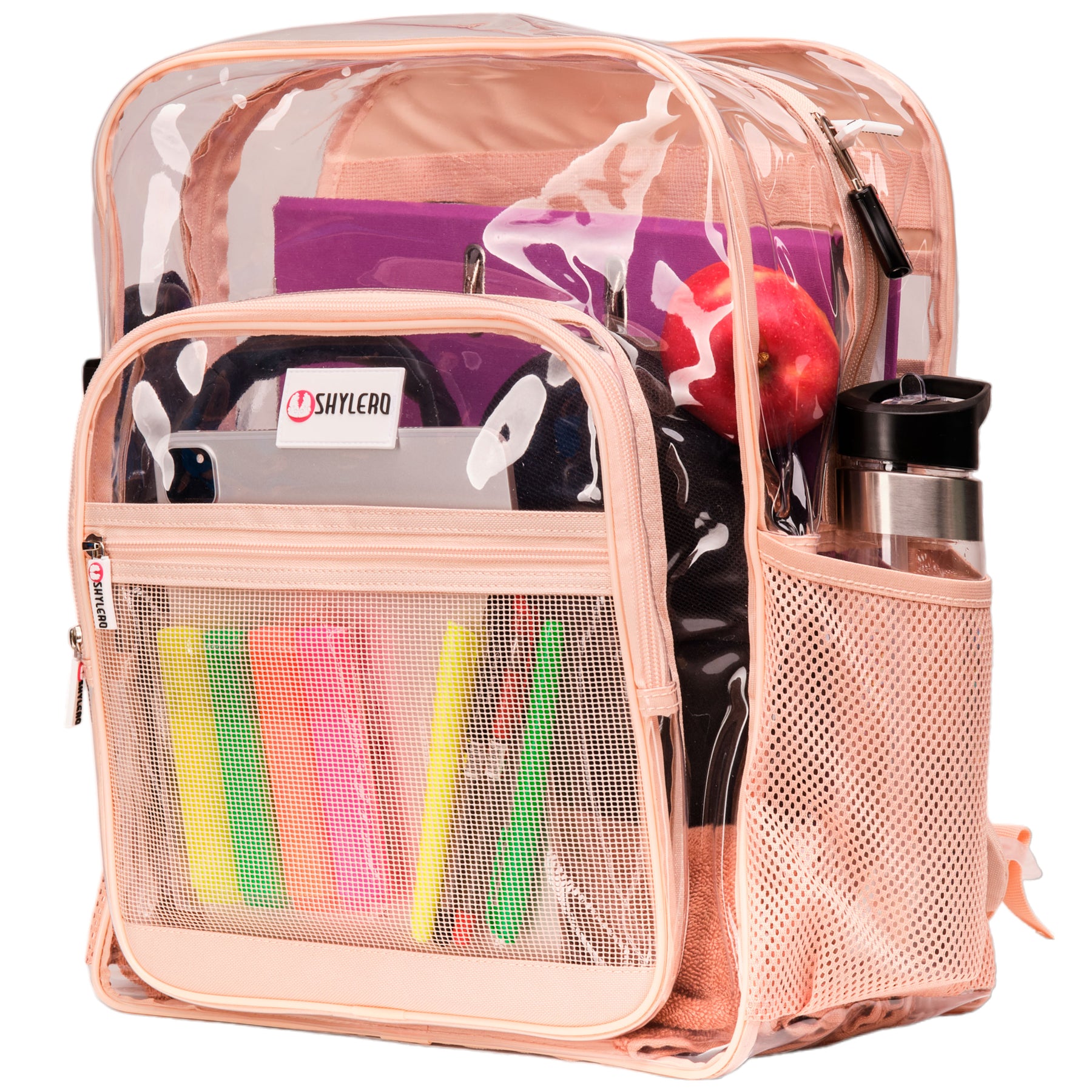 Clear Backpack For Work and School Backpack XL | TSA Lock | H18" x W14" x D8" (45cm x 35cm x 20cm) | 32 L | Beige Rhino