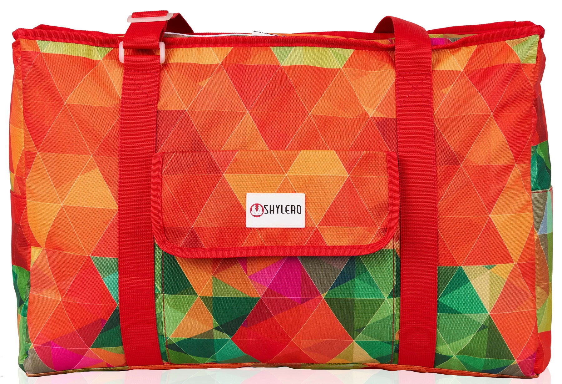 Beach and Pool Bag XL | Waterproof (IP64) | L22" x H15" x W6" (56cm x 38cm x 15cm) | Top YKK® Zip | Rainbow Peacock