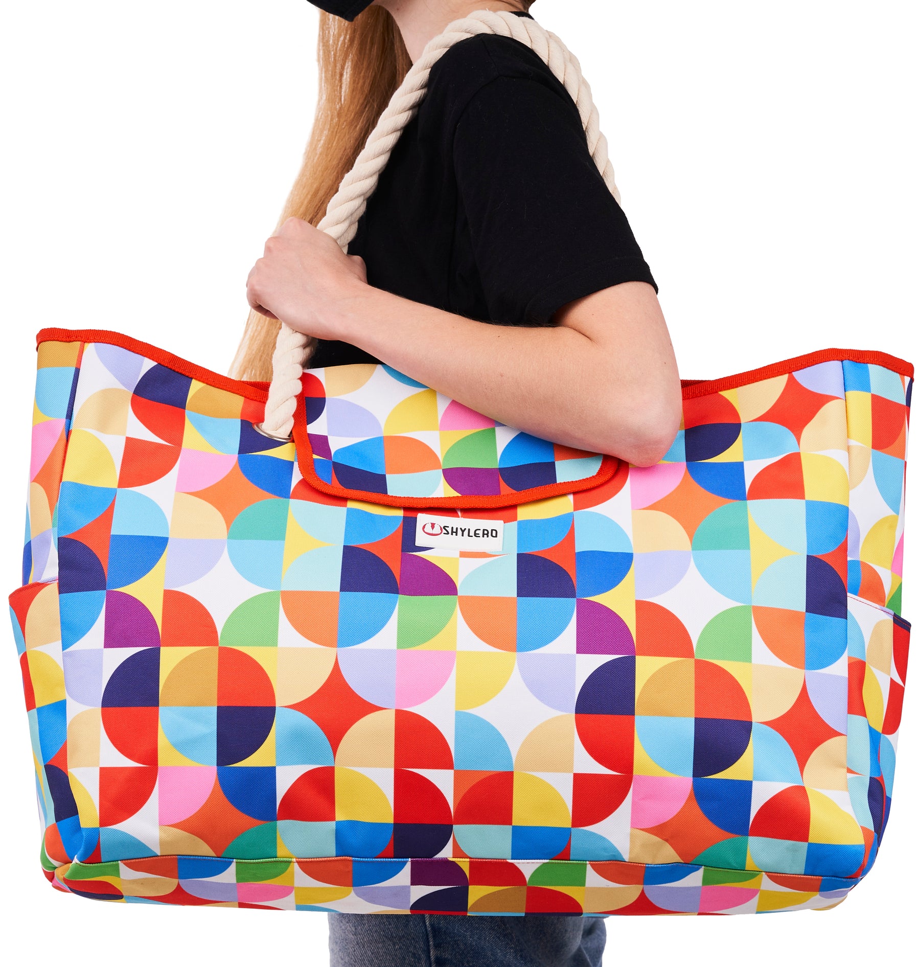 Beach Bag and Pool Bag | Water Repellent | Top Magnet | Family Size XXL | L22" x H15" x W6" | Clownfish