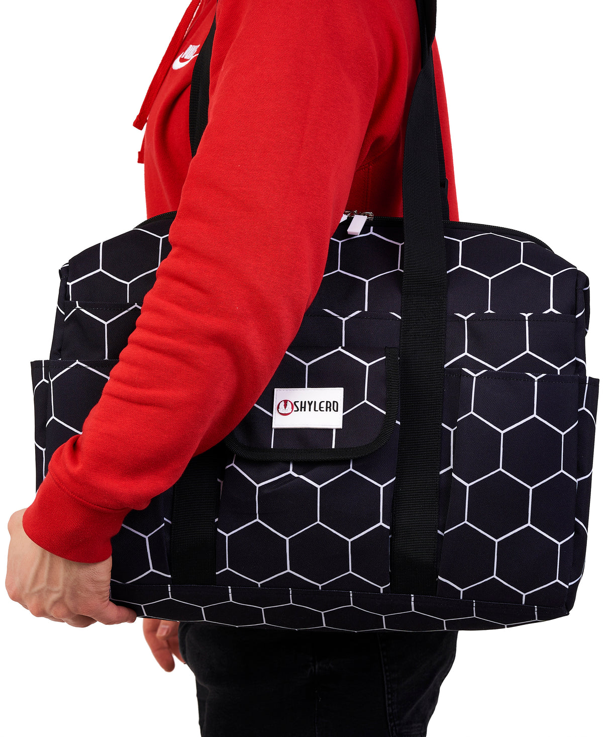 Nurse Bag and Utility Tote | Waterproof | Top YKK® Zip | L18" x H14" x W7" (46x18x36cm) | Black Bee Hive