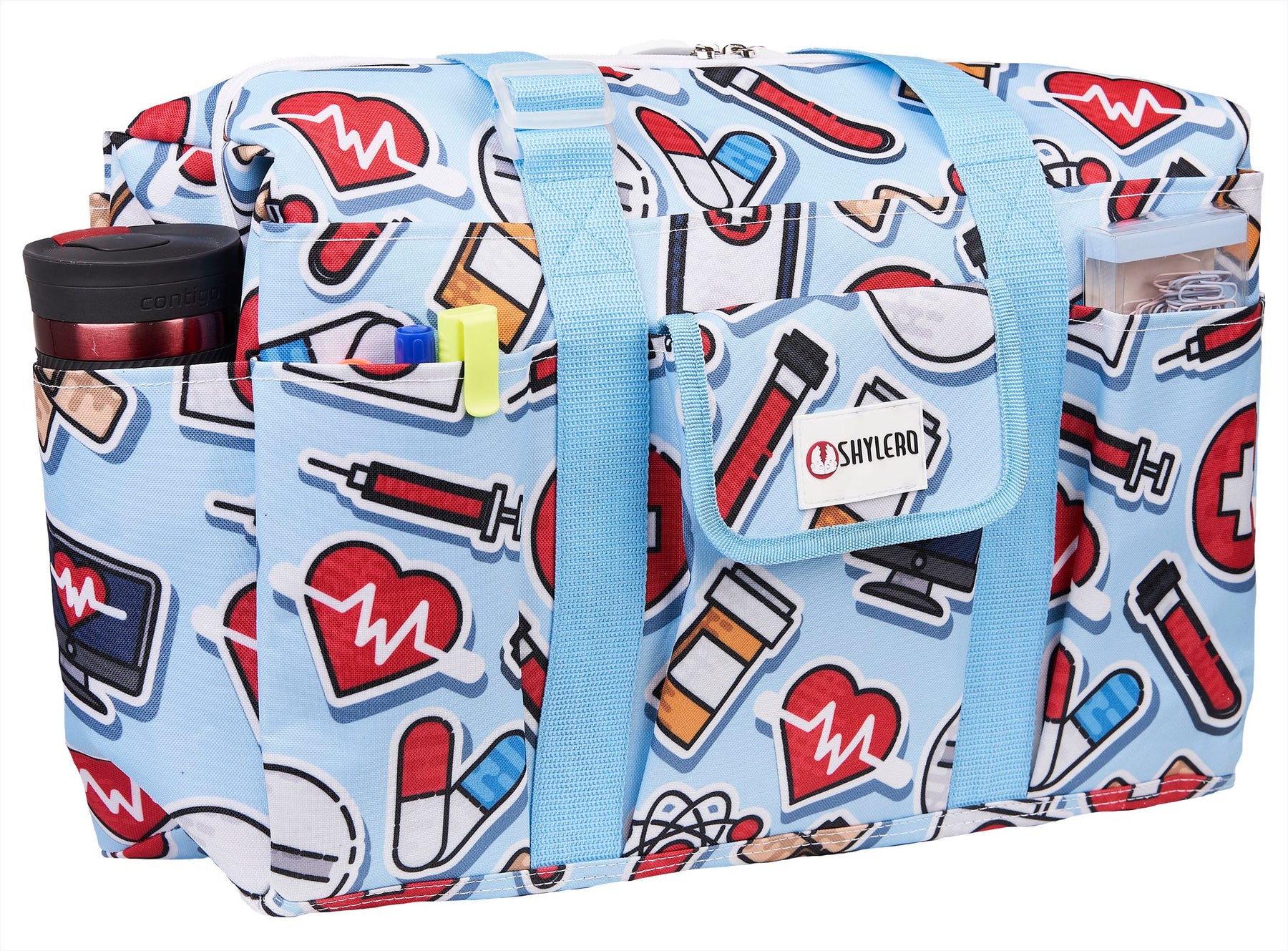 Nurse Bag and Utility Tote | Waterproof | Top YKK® Zip | L18" x H14" x W7" (46x18x36cm) | Cure All