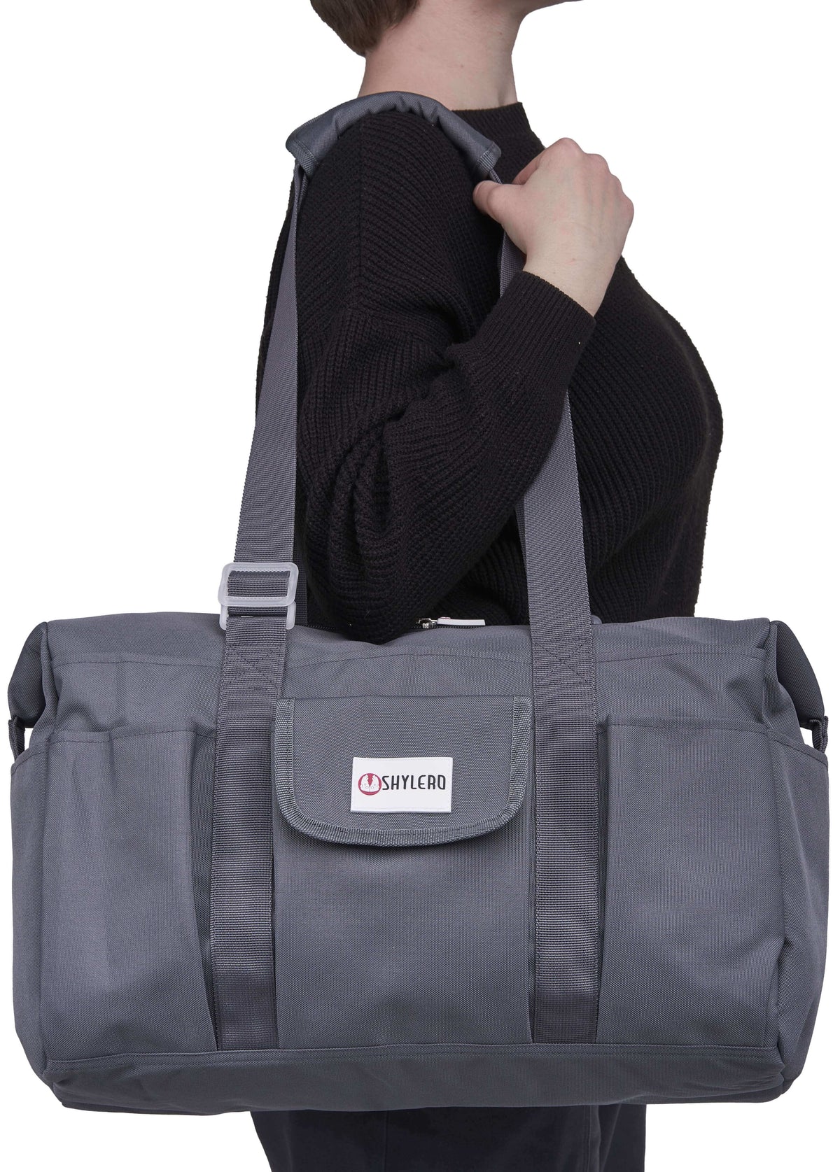 Nurse Bag and Utility Tote | Waterproof | Top YKK® Zip | L18" x H14" x W7" (46x18x36cm) | Solid Grey