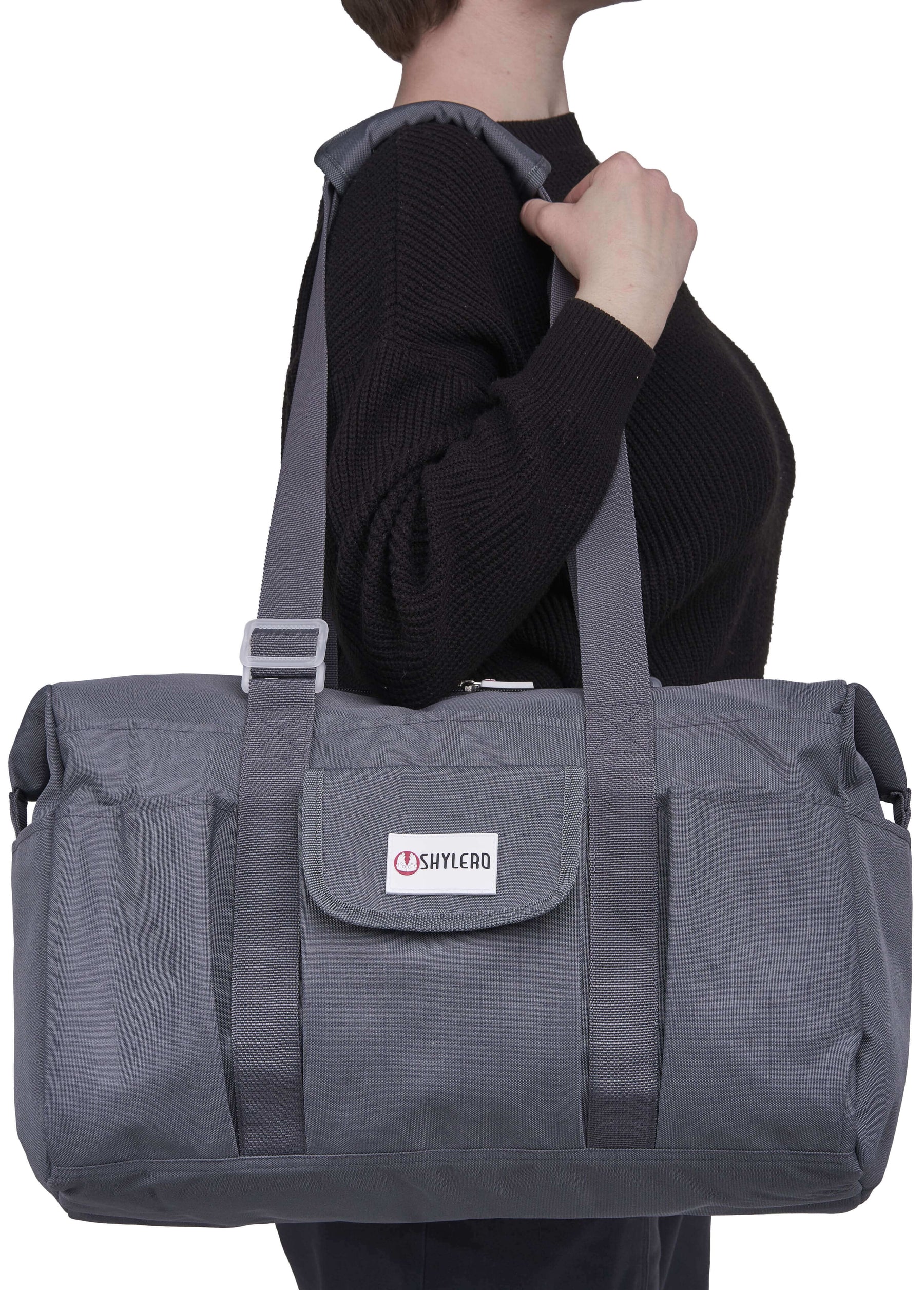 Nurse Bag and Utility Tote | Waterproof | Top YKK® Zip | L18" x H14" x W7" (46x18x36cm) | Solid Grey