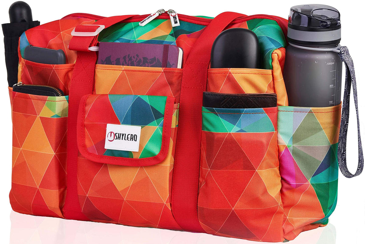 Nurse Bag and Utility Tote | Waterproof | Top YKK® Zip | L18" x H14" x W7" (46x18x36cm) | Colorful Parrot