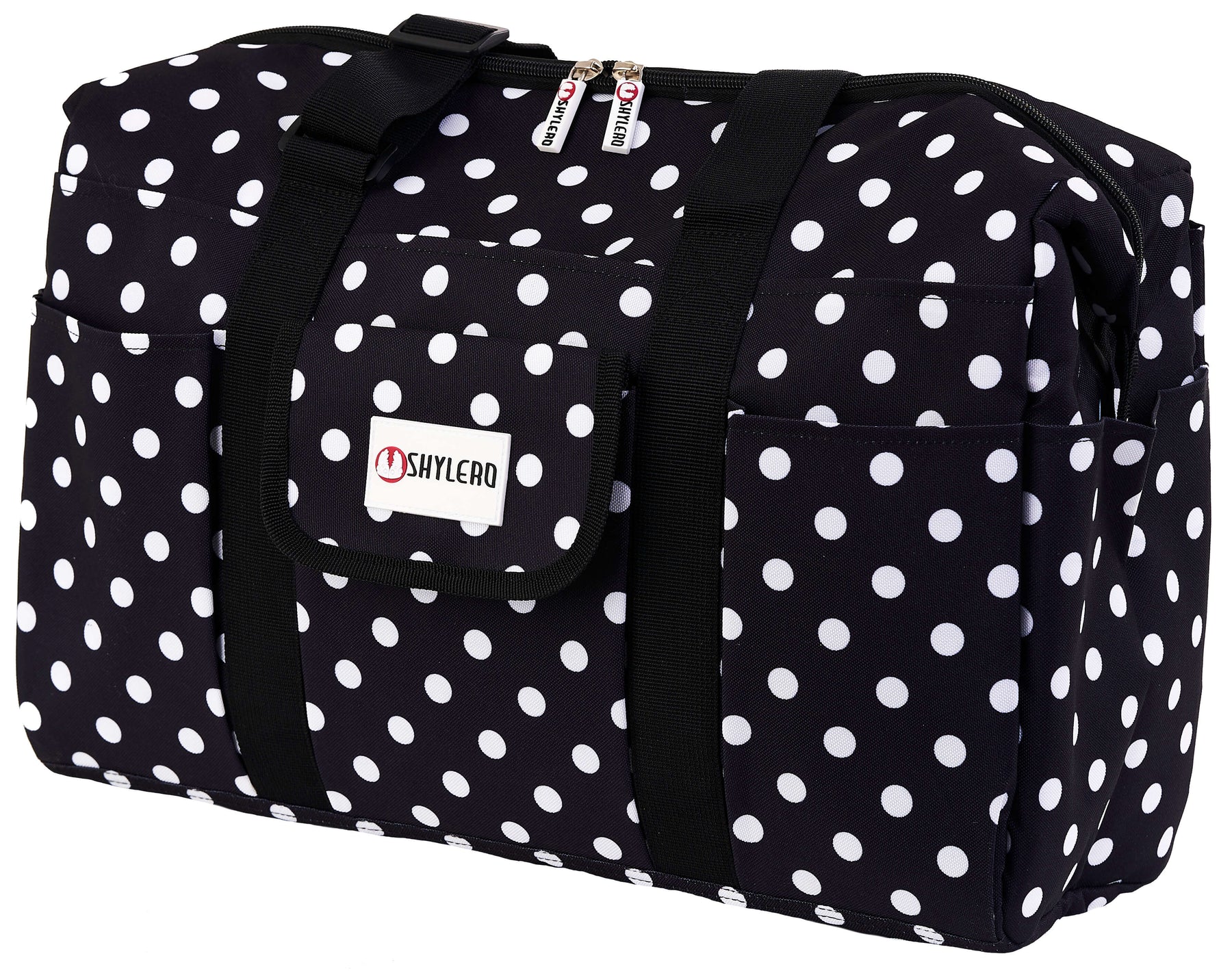 Nurse Bag and Utility Tote | Waterproof | Top YKK® Zip | L18" x H14" x W7" (46x18x36cm) | White Peas