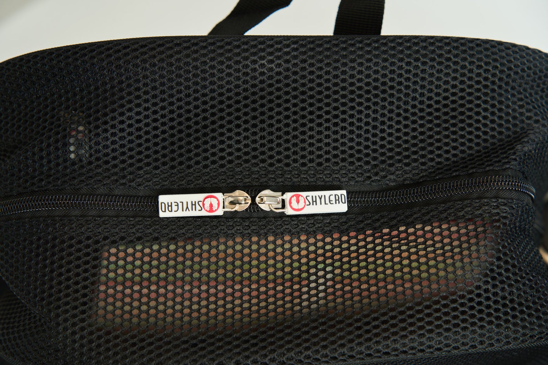 Mesh Backpack XXL (36 L) | Lightweight Heavy-Duty Clear Backpack | Reinforced 3D Mesh | H19.6" x W15" x D7" | Black Armadillo