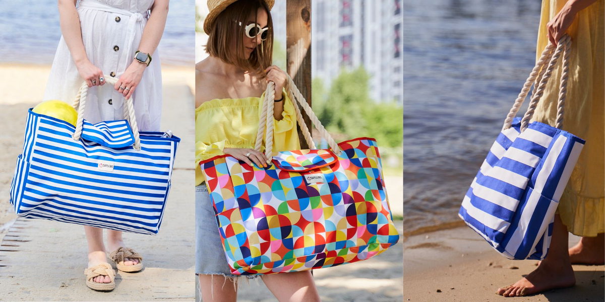 Waterproof Beach Bags and Totes. XL Only Available Now