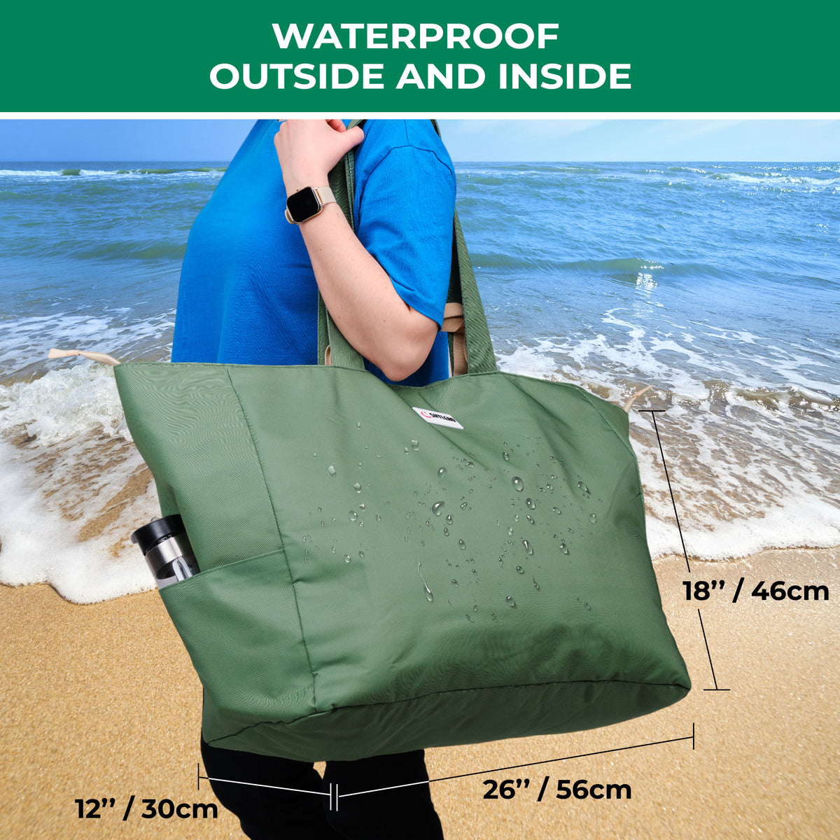 Weekender Bag | Top YKK® Zip | L26"xH18"xW12" | Turf Green
