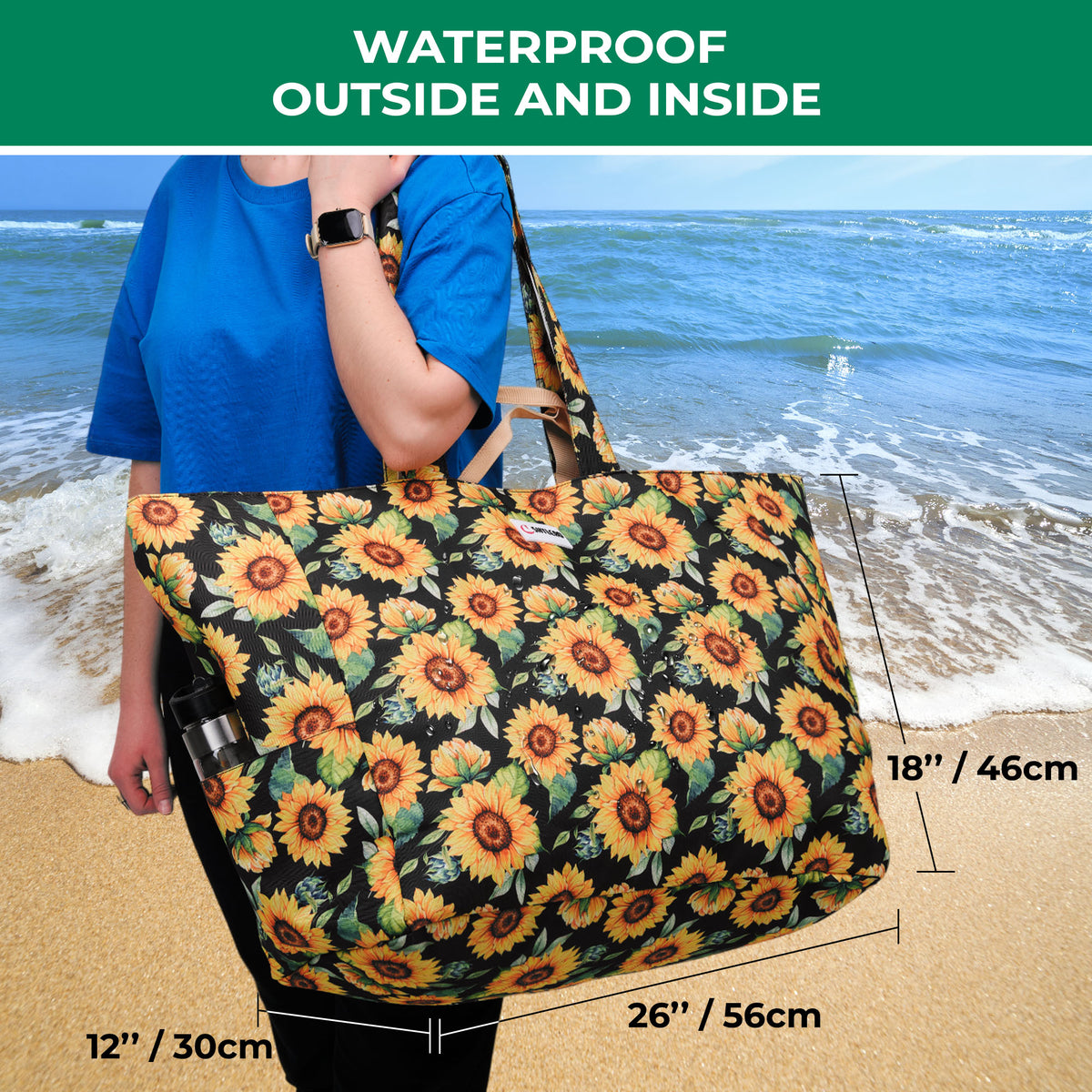 Weekender Bag | Top YKK® Zip | L26"xH18"xW12" | Sunflower