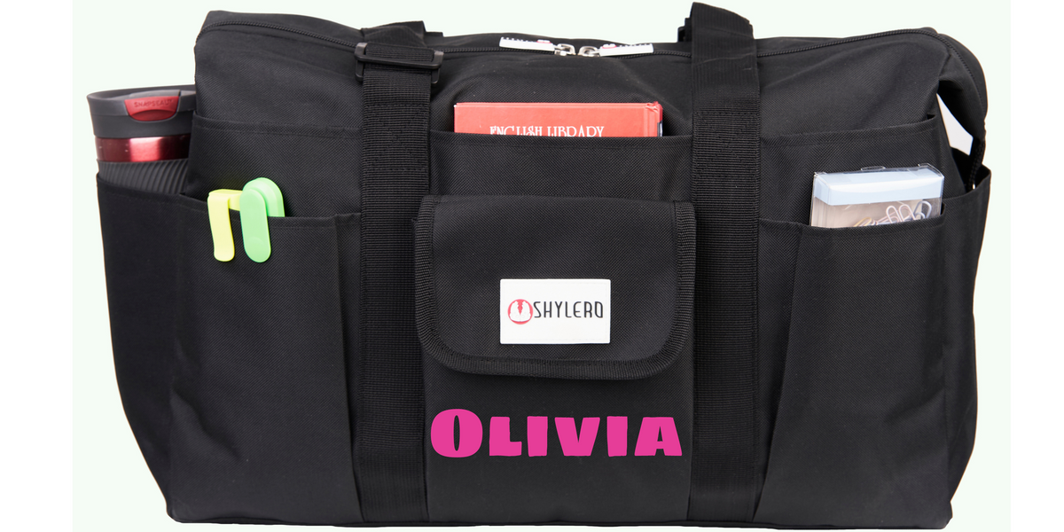 Nurse Bag and Utility Tote | Waterproof | Top YKK® Zip | L18" x H14" x W7" (46x18x36cm) | Solid Black