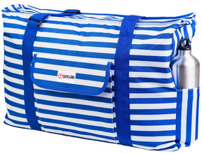 Beach and Pool Bag XL | Waterproof (IP64) | L22" x H15" x W6" (56cm x 38cm x 15cm) | Top YKK® Zip | Bright Blue Octopus