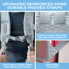 Clear Backpack For Work and School Backpack XL | TSA Lock | H18" x W14" x D8" (45cm x 35cm x 20cm) | 32 L | Grey Rhino