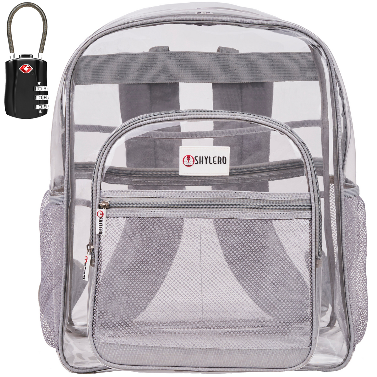 White sales clear backpack