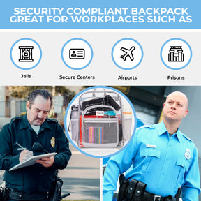 Clear Backpack For Work and School Backpack XL | TSA Lock | H18" x W14" x D8" (45cm x 35cm x 20cm) | 32 L | Grey Rhino