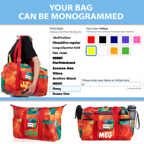 Nurse Bag and Utility Tote | Waterproof | Top YKK® Zip | L18" x H14" x W7" (46x18x36cm) | Colorful Parrot