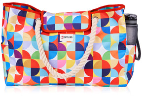 Beach Bag and Pool Bag | Water Repellent | Top Magnet | Family Size XXL | L22" x H15" x W6" | Clownfish