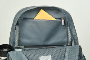 Mesh Backpack XXL (36 L) | Lightweight Heavy-Duty Clear Backpack | Reinforced 3D Mesh | H19.6" x W15" x D7" | Grey Armadillo