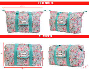 Nurse Bag and Utility Tote | Waterproof | Top YKK® Zip | L18" x H14" x W7" (46x18x36cm) | Spring Flowers